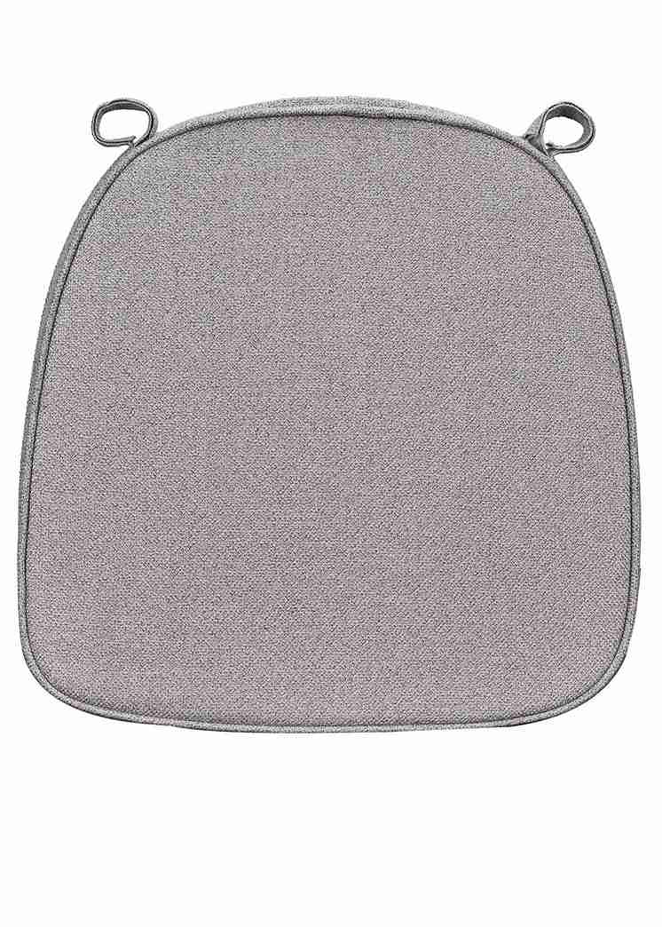 Chivari Gray with Gray Piping 2.5" Thick Chair Cushion - World's Best Cushions CUSHBST-GRGR-AX-T