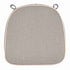 Chivari Gray with Ivory Piping 2.5" Thick Chair Cushion - World's Best Cushions, Clearance CUSHBST-GRI-AX-T