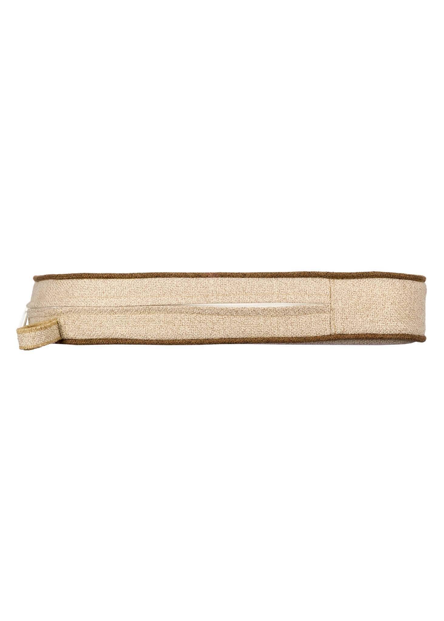 Chivari Ivory with Brown Piping 2.5" Thick Chair Cushion - World's Best Cushions CUSHBST-ITP-AX-T