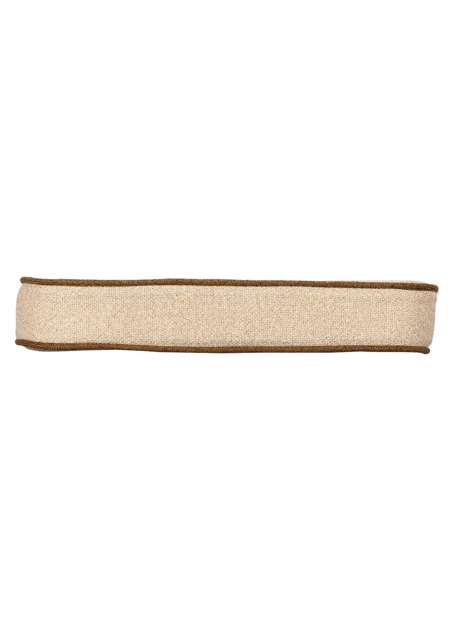 Chivari Ivory with Brown Piping 2.5" Thick Chair Cushion - World's Best Cushions CUSHBST-ITP-AX-T