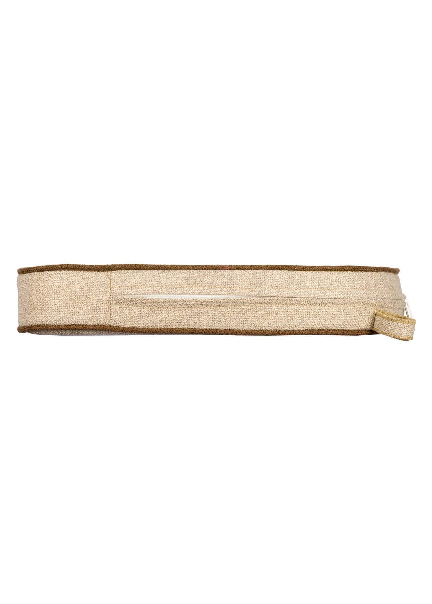 Chivari Ivory with Brown Piping 2.5" Thick Chair Cushion - World's Best Cushions CUSHBST-ITP-AX-T