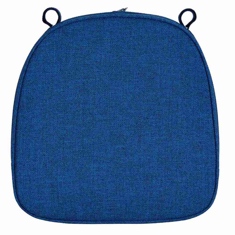 Chivari Navy Blue with Navy Blue Piping 2.5" Thick Chair Cushion - World's Best Cushions CUSHBST-NBNB-AX-T