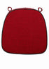Chivari Red with Dark Gray Piping 2.5" Thick Chair Cushion - World's Best Cushions CUSHBST-RDGR-AX-T