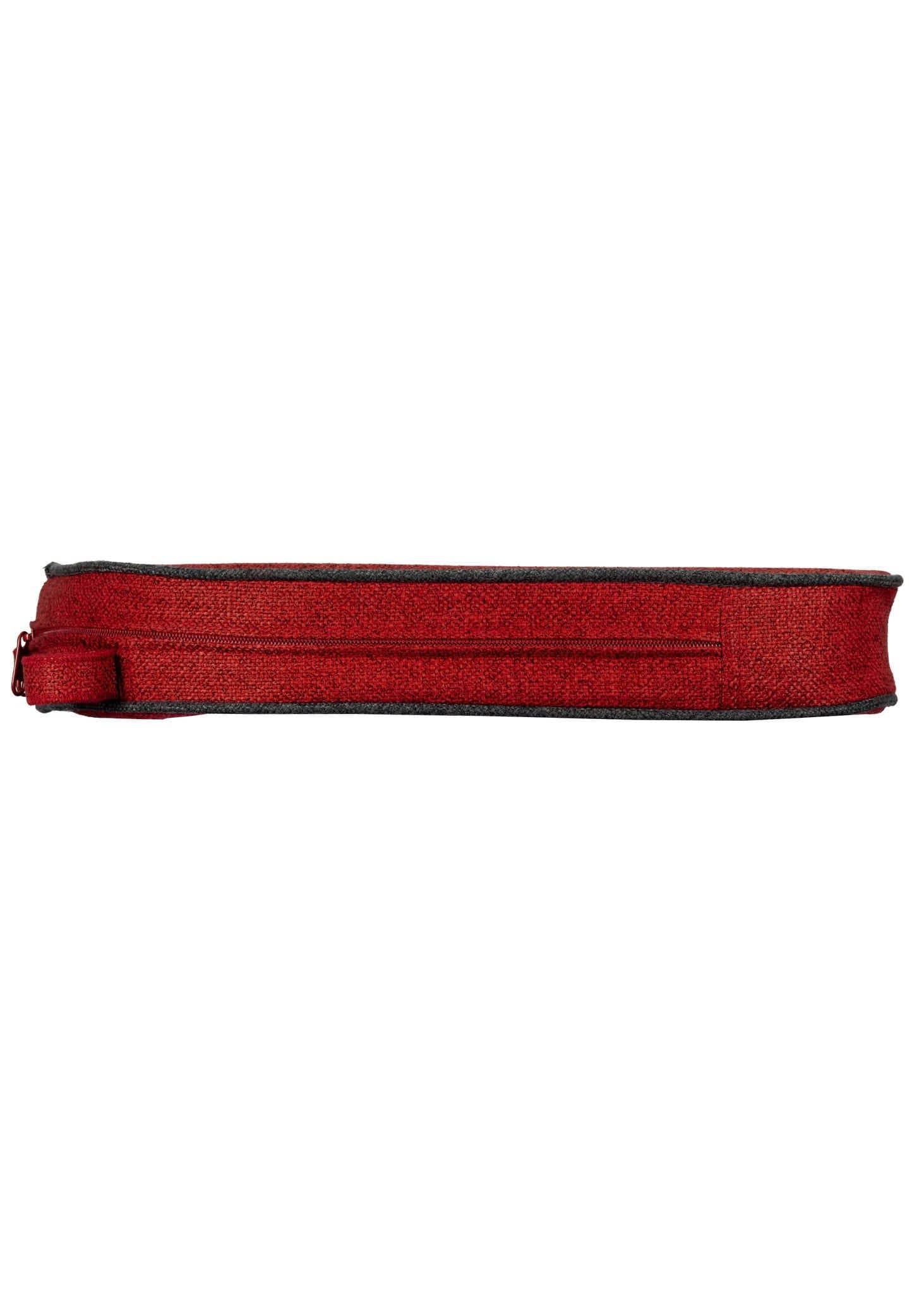 Chivari Red with Dark Gray Piping 2.5" Thick Chair Cushion - World's Best Cushions CUSHBST-RDGR-AX-T