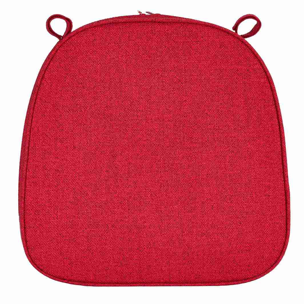 Chivari Red with Red Piping 2.5" Thick Chair Cushion - World's Best Cushions CUSHBST-RR-AX-T