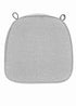 Chivari Silver with Silver Piping 2.5" Thick Chair Cushion - World's Best Cushions CUSHBST-SS-AX-T