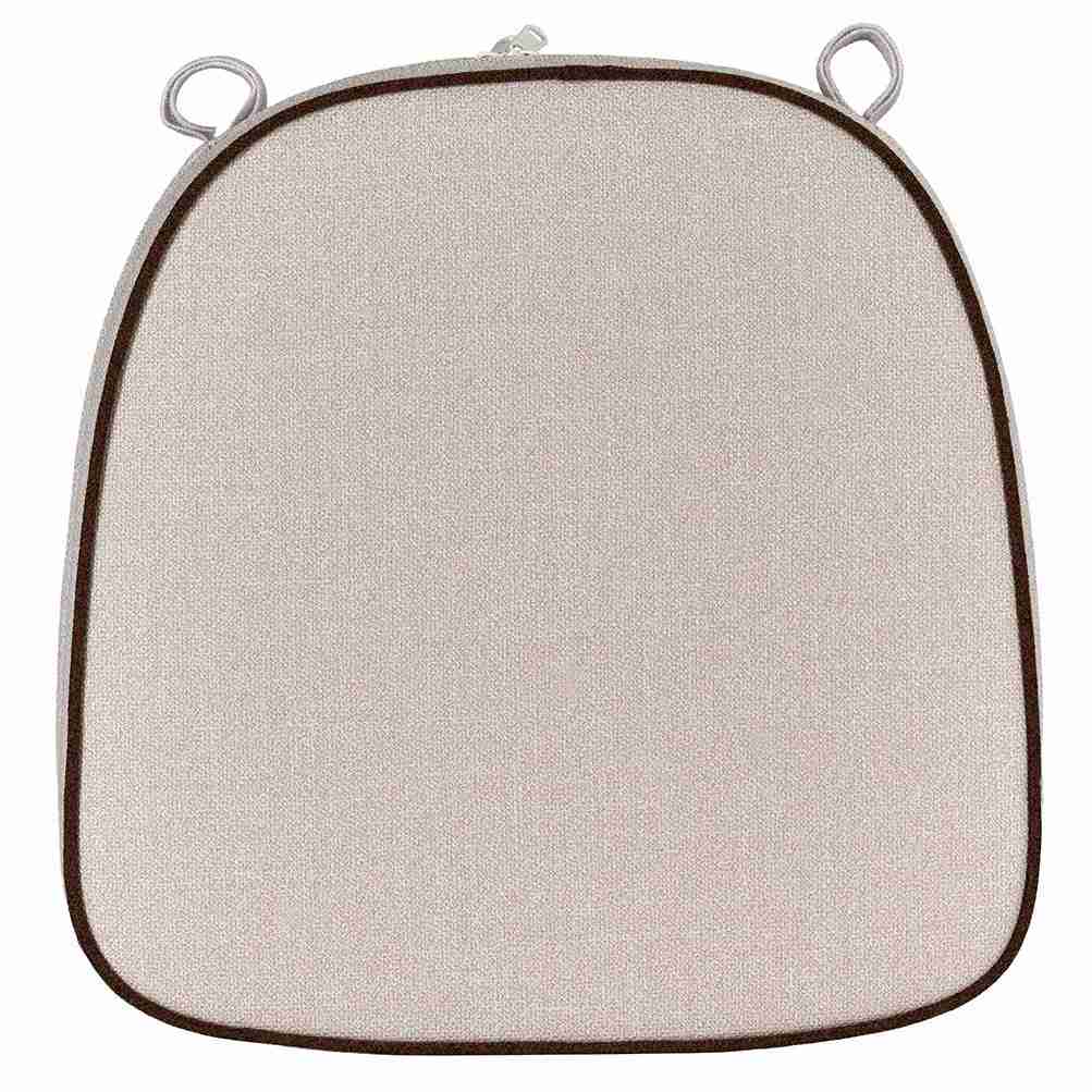 Chivari Tan with Dark Brown Piping 2.5" Thick Chair Cushion - World's Best Cushions CUSHBST-TC-AX-T