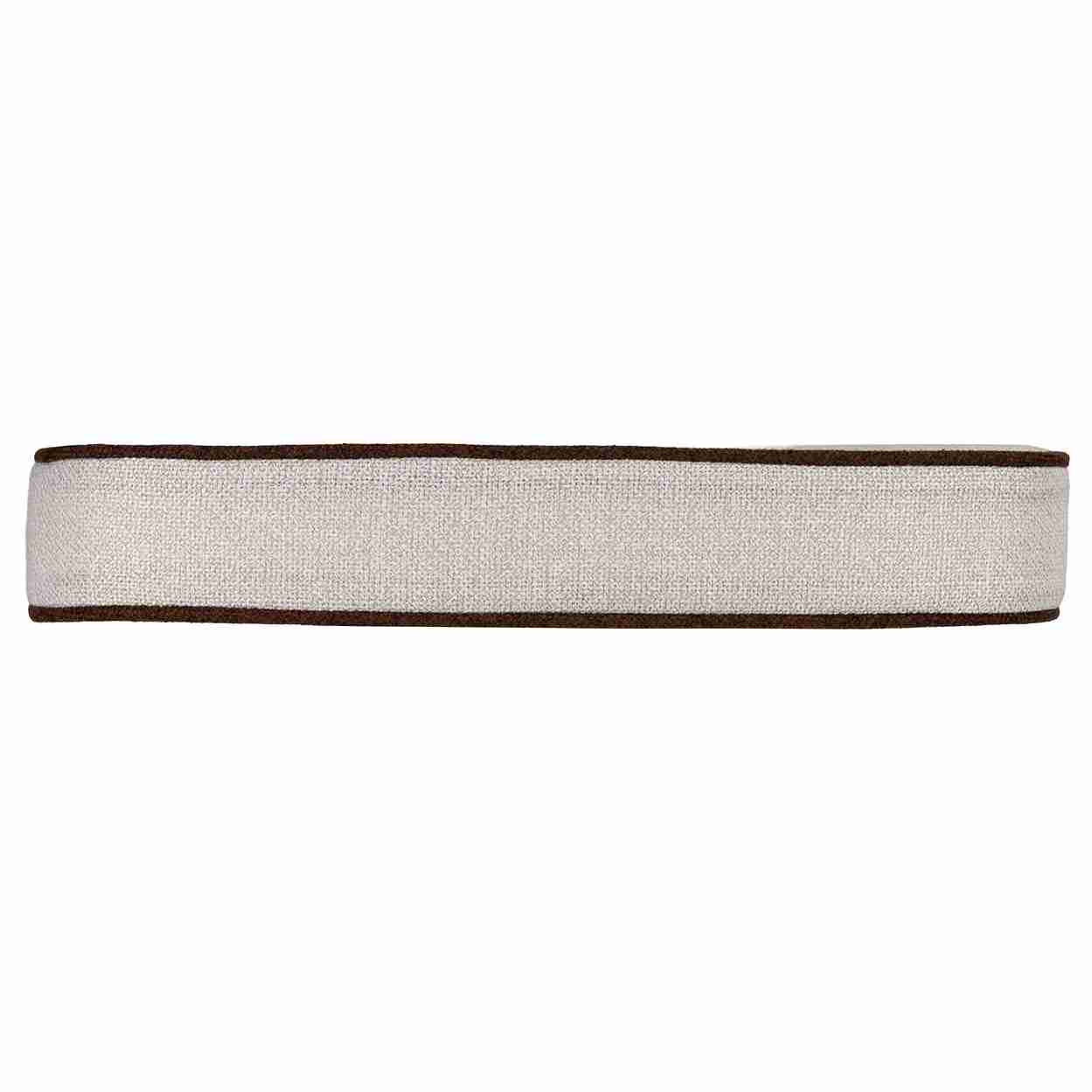 Chivari Tan with Dark Brown Piping 2.5" Thick Chair Cushion - World's Best Cushions CUSHBST-TC-AX-T