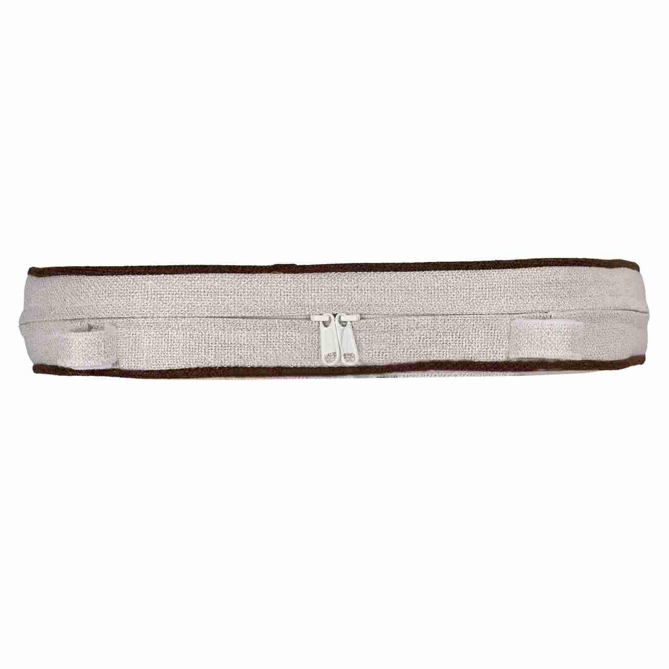 Chivari Tan with Dark Brown Piping 2.5" Thick Chair Cushion - World's Best Cushions CUSHBST-TC-AX-T
