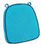 Chivari Teal with Navy Blue Piping 2.5" Thick Chair Cushion - World's Best Cushions CUSHBST-TLNB-AX-T