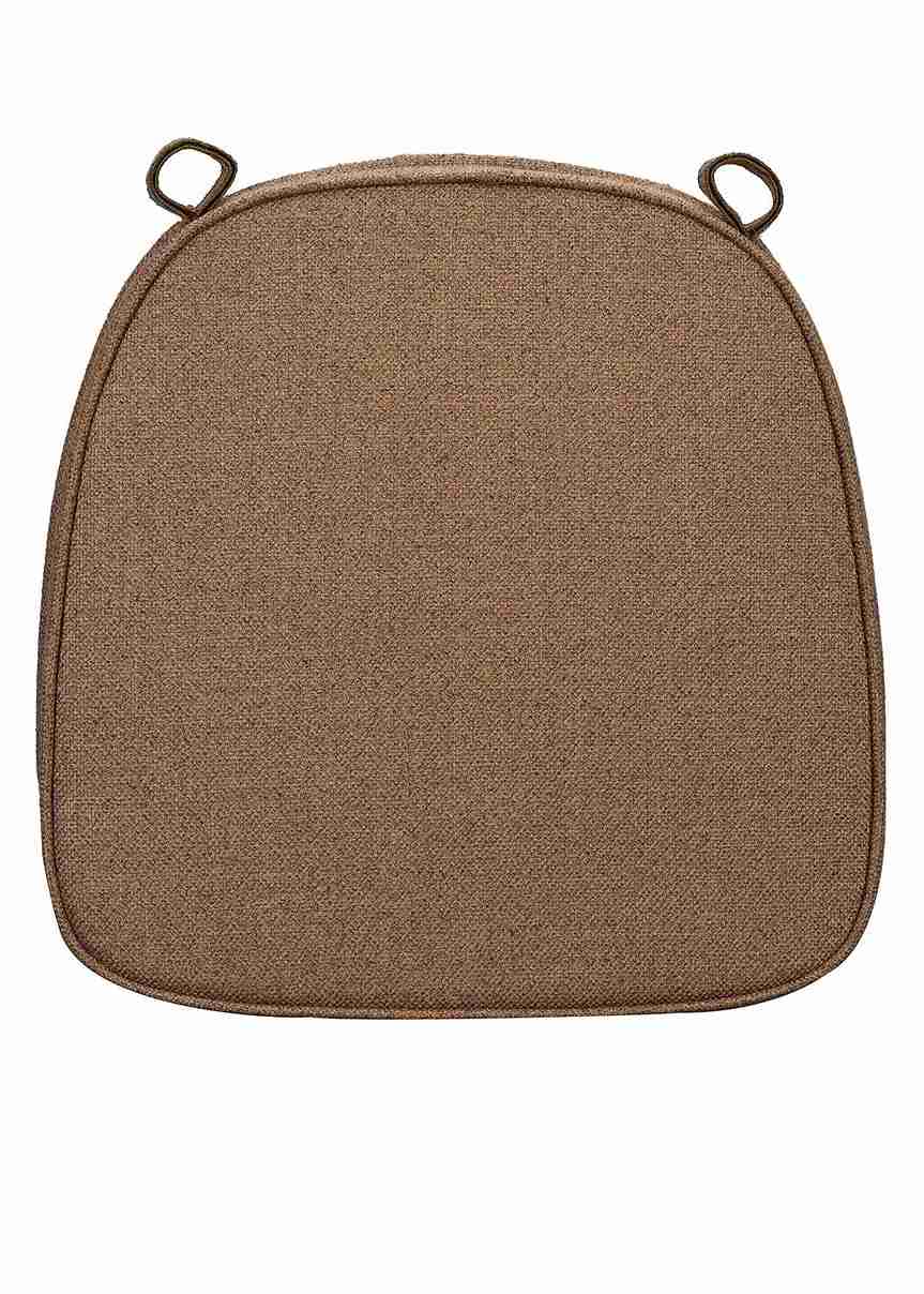 Chivari Light Brown with Light Brown Piping 2.5" Thick Chair Cushion - World's Best Cushions CUSHBST-TPTP-AX-T