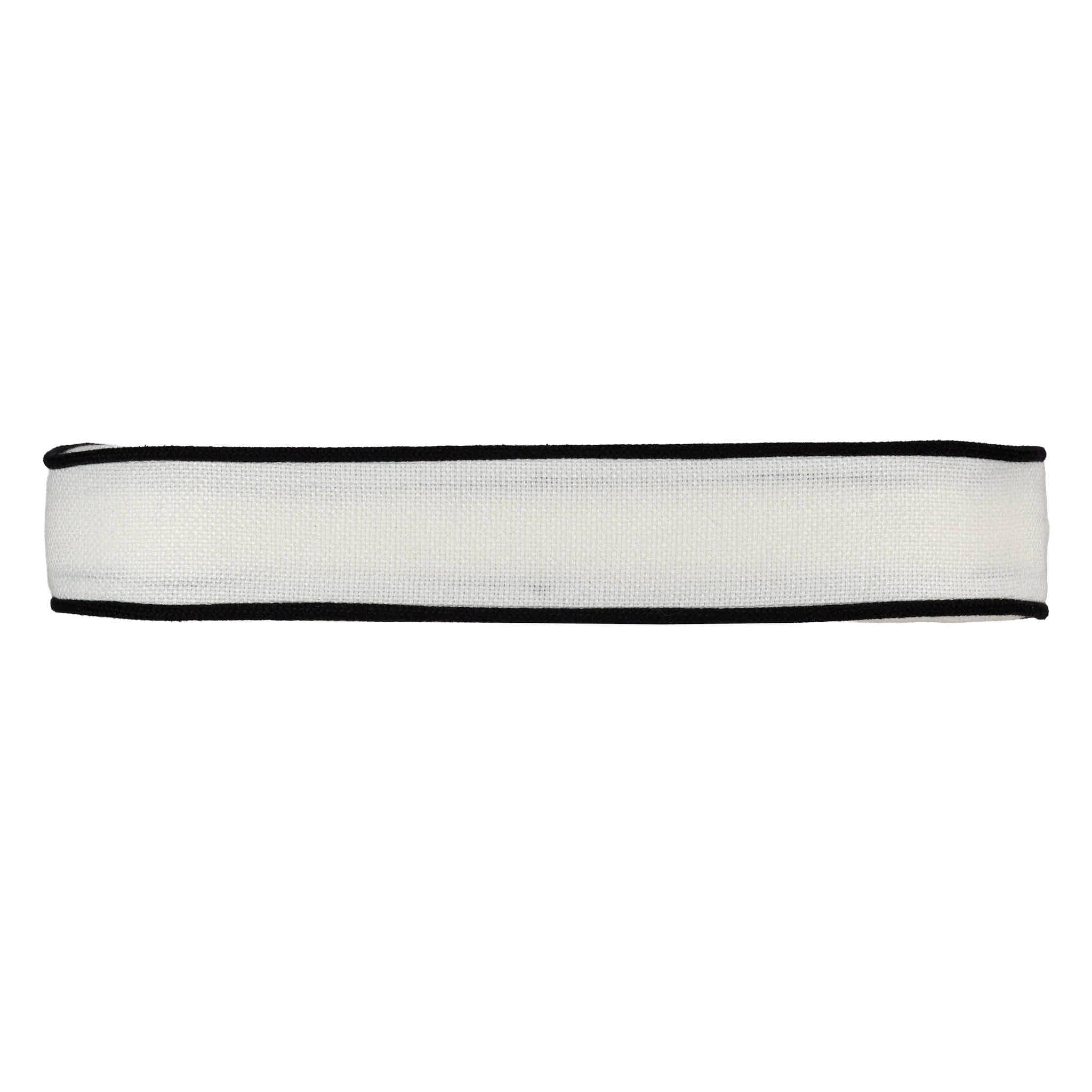 Chivari White with Black Piping 2.5" Thick Chair Cushion - World's Best Cushions CUSHBST-WB-AX-T
