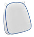Chivari White with Royal BluePiping, 2.5" Thick Chair Cushion - World's Best Cushions CUSHBST-WBL-AX-T