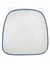 Chivari White with Royal BluePiping, 2.5" Thick Chair Cushion - World's Best Cushions CUSHBST-WBL-AX-T