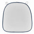 Chivari White with Navy Blue Piping 2.5" Thick Chair Cushion - World's Best Cushions CUSHBST-WNB-AX-T