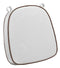 Chivari White with Light Brown Piping 2.5" Thick Chair Cushion - World's Best Cushions CUSHBST-WTP-AX-T