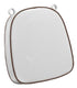 Chivari White with Light Brown Piping 2.5" Thick Chair Cushion - World's Best Cushions CUSHBST-WTP-AX-T