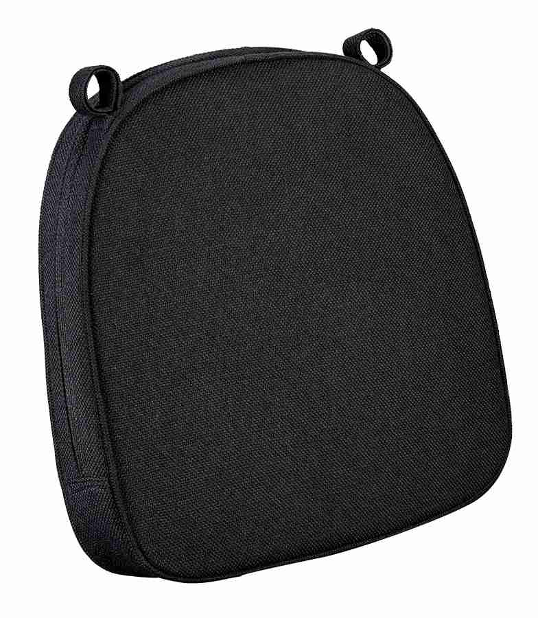 Chivari Black 2" Thick Chair Cushion - World's Best Cushions CUSHBST2-B-AX