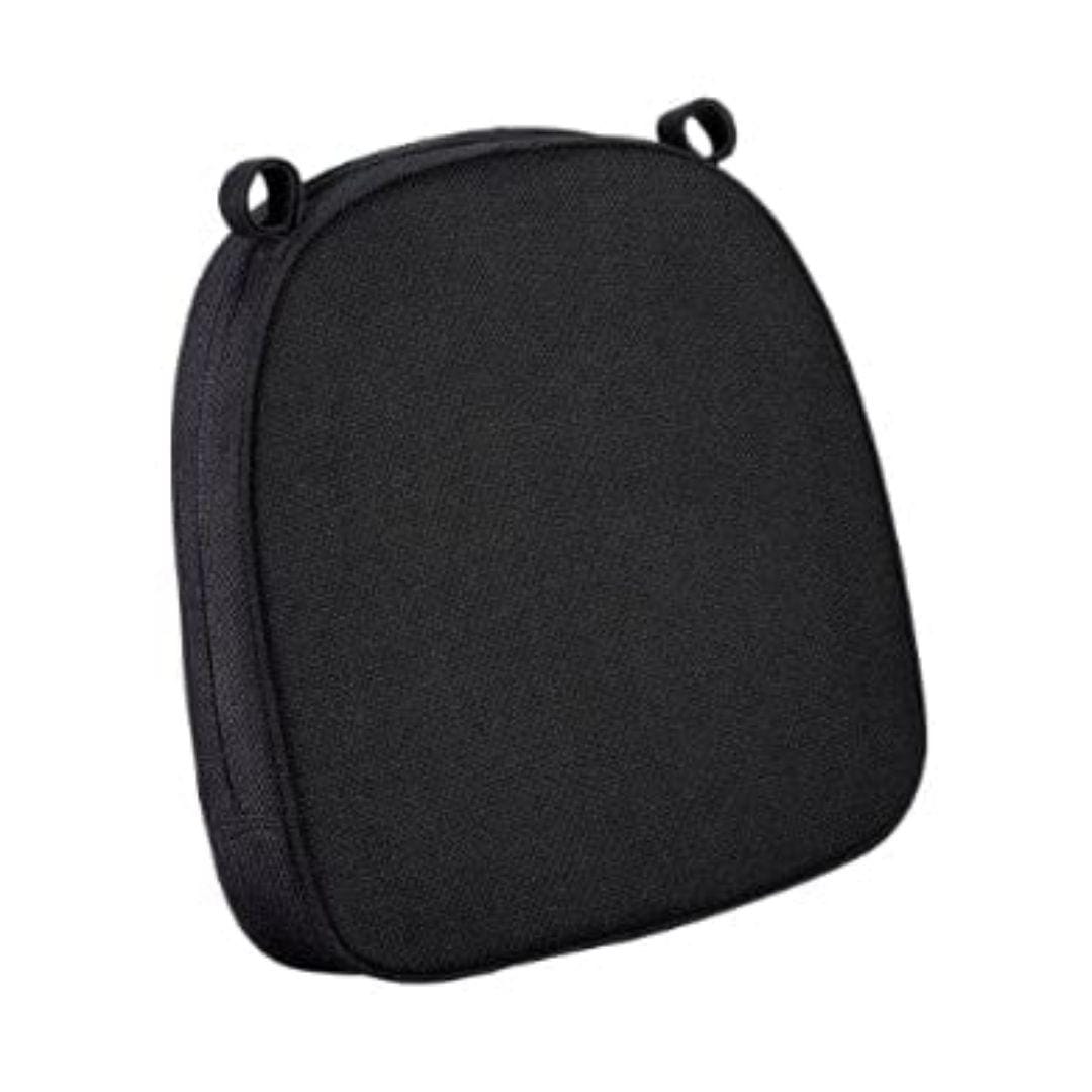 Chivari Black with Black Piping 2.5" Thick Chair Cushion - World's Best Cushions CUSHBSTN-BB-AX-T