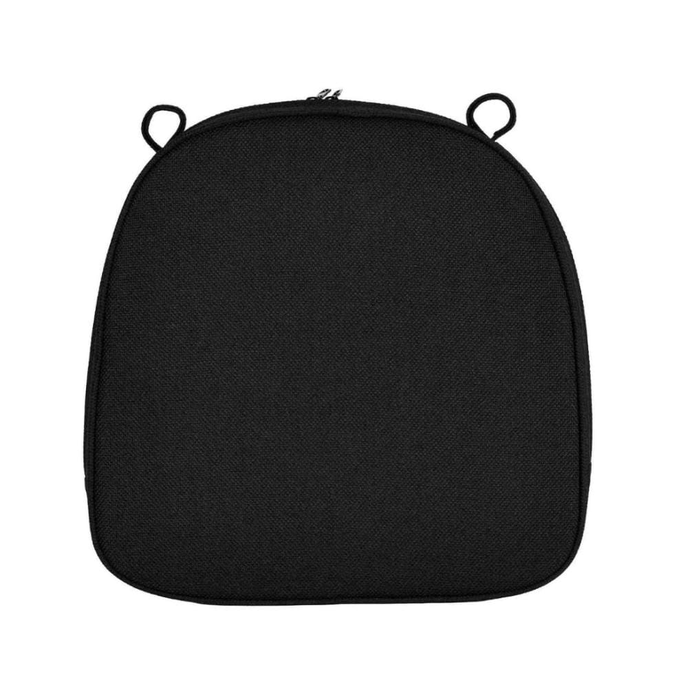 Chivari Black with Black Piping 2.5" Thick Chair Cushion - World's Best Cushions CUSHBSTN-BB-AX-T