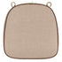 Chivari Beige with Light Brown Piping 2.5" Thick Chair Cushion - World's Best Cushions CUSHBSTN-BRTP-AX-T