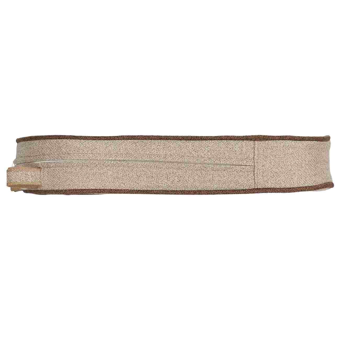 Chivari Beige with Light Brown Piping 2.5" Thick Chair Cushion - World's Best Cushions CUSHBSTN-BRTP-AX-T