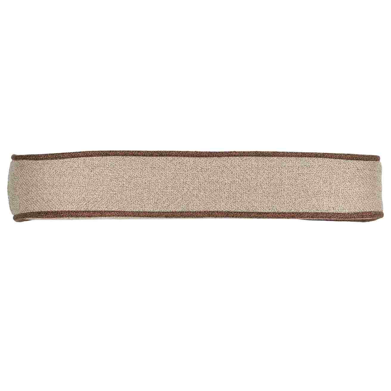 Chivari Beige with Light Brown Piping 2.5" Thick Chair Cushion - World's Best Cushions CUSHBSTN-BRTP-AX-T