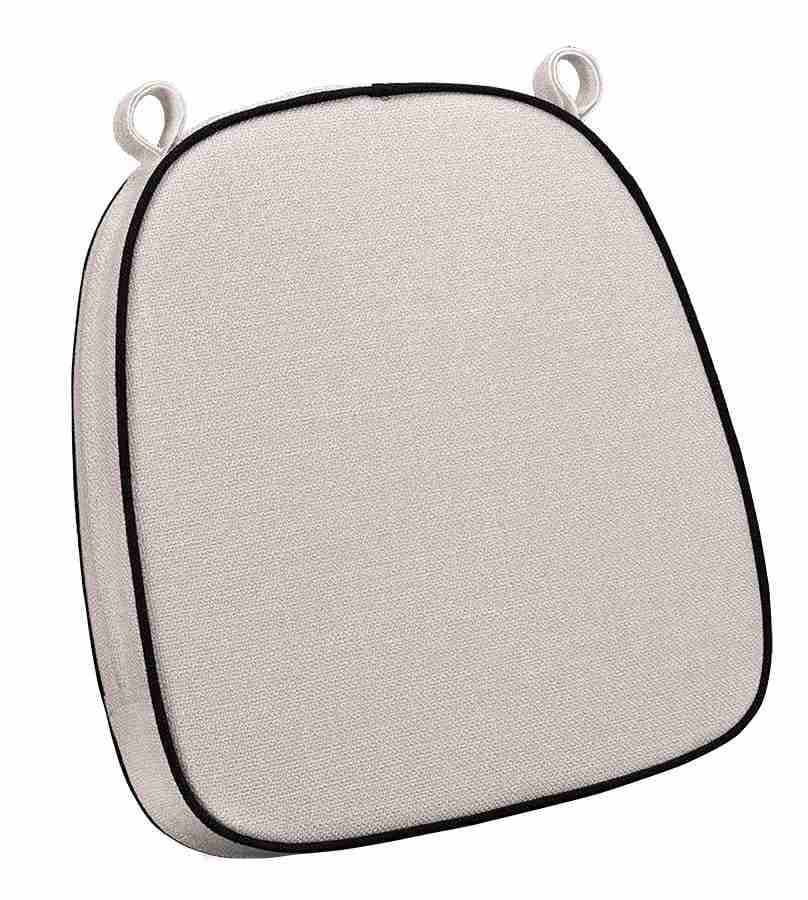 Chivari Tan with Black Piping 2.5" Thick Chair Cushion - World's Best Cushions CUSHBSTN-TB-AX-T