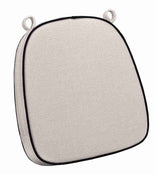Tan with Black Piping 2.5" Thick Chair Cushion - World's Best Cushions