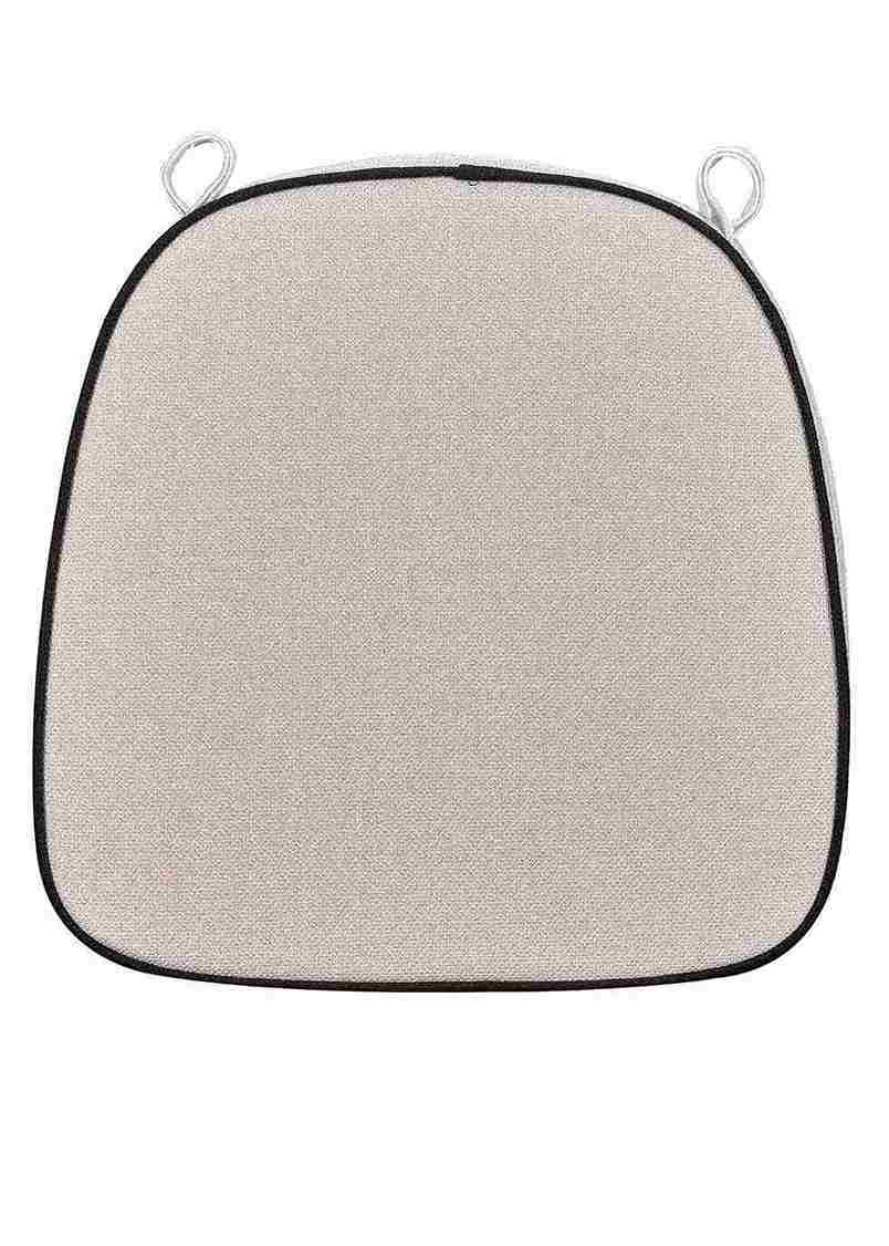 Chivari Tan with Black Piping 2.5" Thick Chair Cushion - World's Best Cushions CUSHBSTN-TB-AX-T