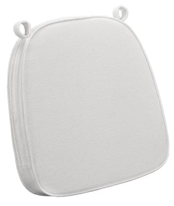 Chivari White with White Piping 2.5" Thick Chair Cushion - World's Best Cushions CUSHBSTN-WW-AX-T