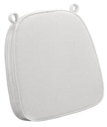 White with White Piping 2.5" Thick Chair Cushion - World's Best Cushions