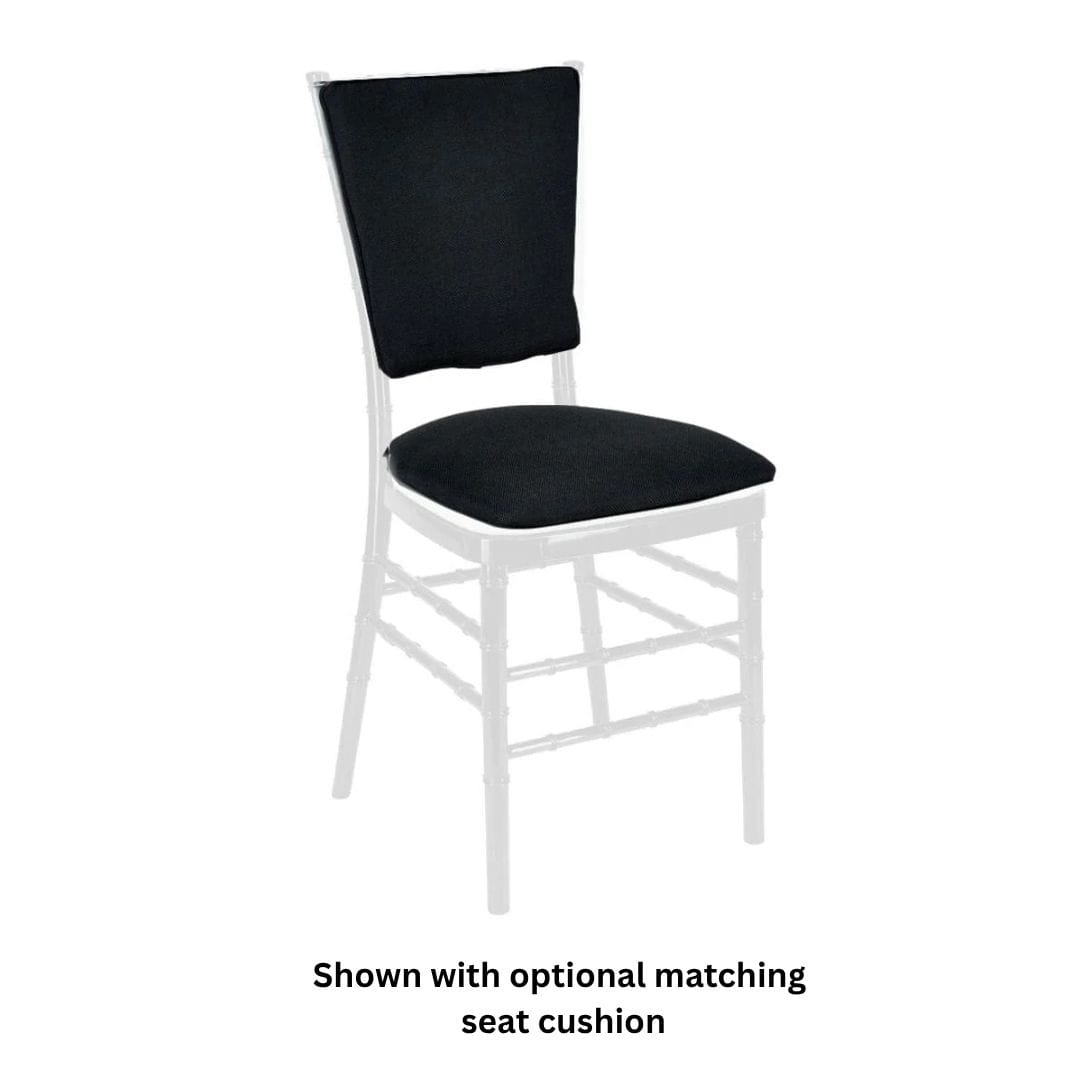Chivari Black 1" Thick Fabric Chiavari Chair Back Cushion CUSHCBK-BLK-A