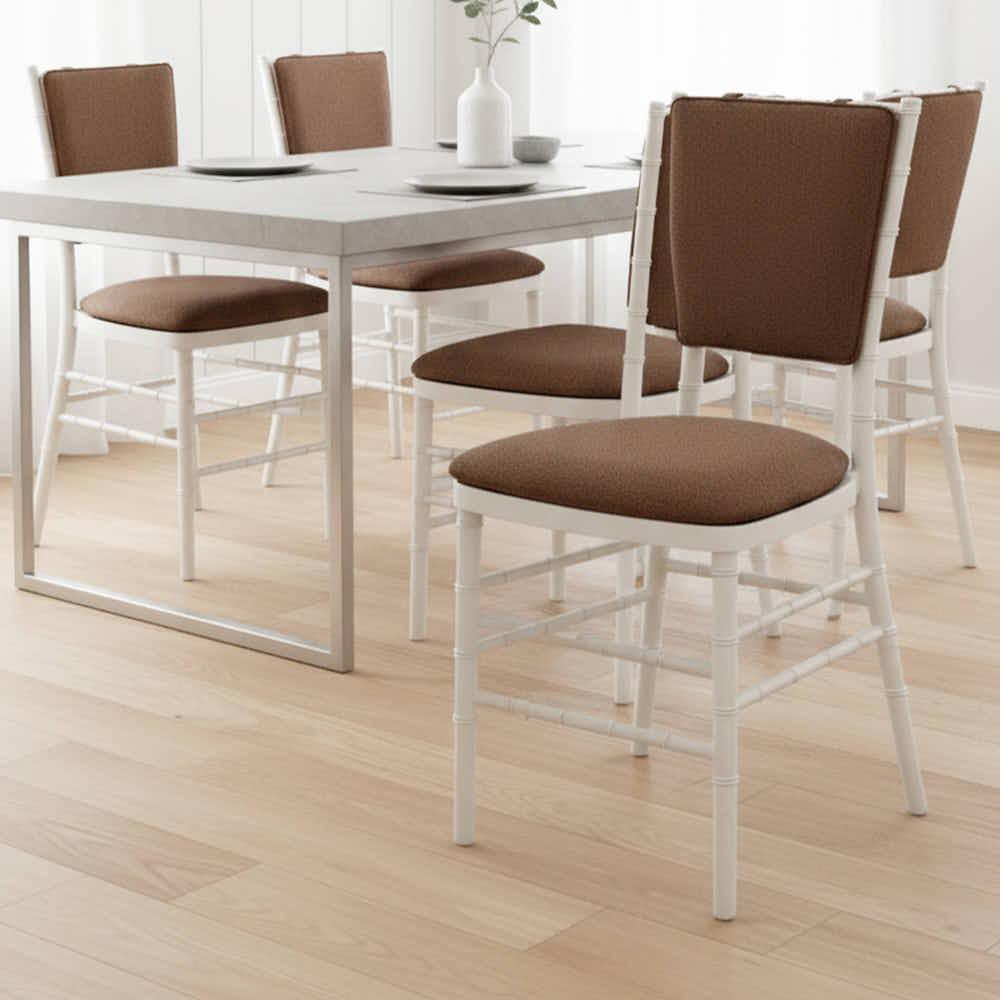 Chivari Light Brown Chiavari Chair Comfort Upgrade Kit with SlipNot™ Technology CUSHCBK-PNB-LBN-A