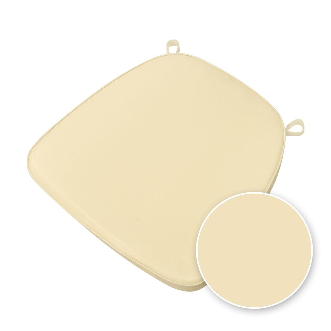 Chivari Ivory 2.0" Thick Chiavari Chair Cushion CUSHSTRAPIVY-T