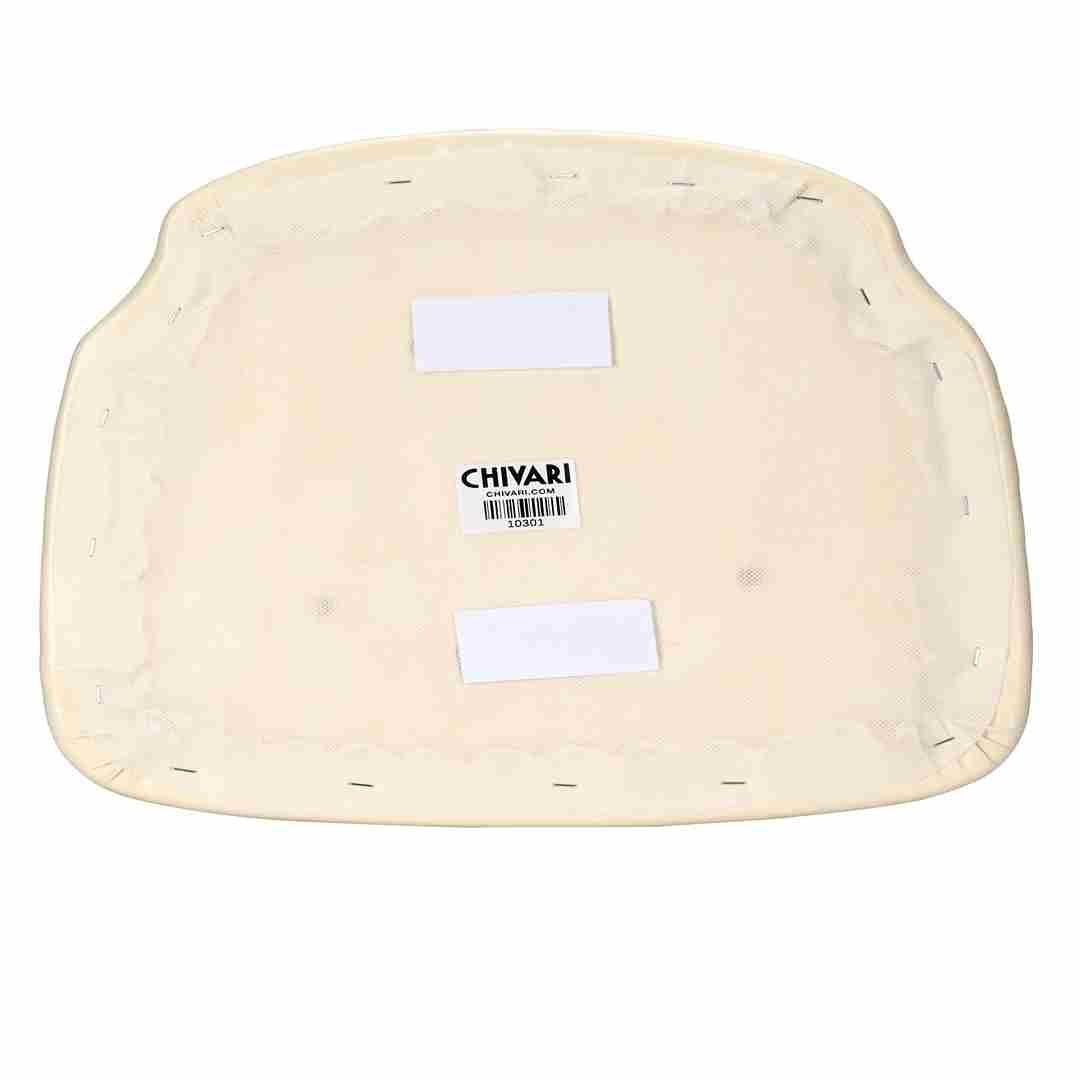 Chivari Ivory Vinyl 1.75" Thick Cross Back Cushion CUSHX-PANVINIVY-PVC-AX-T