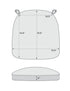 Chivari Brown 2.0" Thick Chiavari Chair Cushion CUSHSTRAPBRN-T