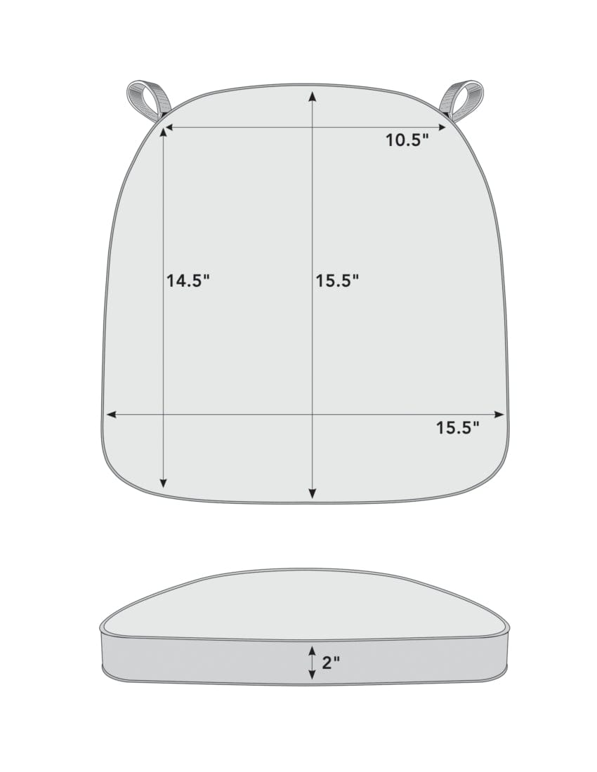 Chivari Ivory 2.0" Thick Chiavari Chair Cushion CUSHSTRAPIVY-T