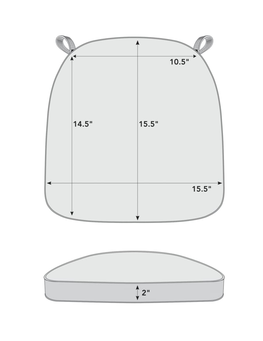 Chivari White 2.0" Thick Chiavari Chair Cushion CUSHSTRAPWHI-T
