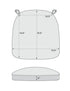 Chivari White 2.0" Thick Chiavari Chair Cushion CUSHSTRAPWHI-T