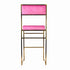 Chivari Melissa Barstool in Gold Stainless Steel Frame with Fuchsia Cushion Seat and Back BMMG-FU-KIT-AX