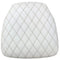 Chivari Ivory Vinyl Panel Back Chiavari Cushion with Bentley Stitching and SlipNot™ Technology CUSHPANVINBENTI-A