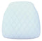Chivari Pearl White Vinyl Panel Back Chiavari Cushion with Bentley Stitching and SlipNot™ Technology CUSHPANVINBENTPW-A