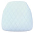 Chivari Pearl White Vinyl Panel Back Chiavari Cushion with Bentley Stitching and SlipNot™ Technology CUSHPANVINBENTPW-A