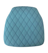 Turquoise Blue Panel Back Chiavari Cushion with Bentley Stitching and SlipNot™ Technology