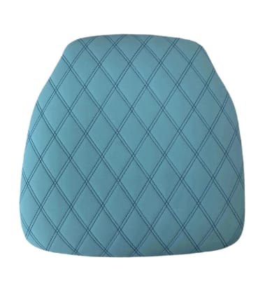 Chivari Turquoise Blue Panel Back Chiavari Cushion with Bentley Stitching and SlipNot™ Technology CUSHPANVINBENTTB-A