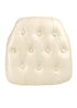 Chivari Ivory 1.75" Thick Vinyl Tufted Panel Chiavari Chair Cushion CUSHPANVINTUFTIVY-AX-T