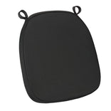 Black 1.6" Thick Cushion for BasicResin Cross Back or Willow Chairs with Velcro Strap