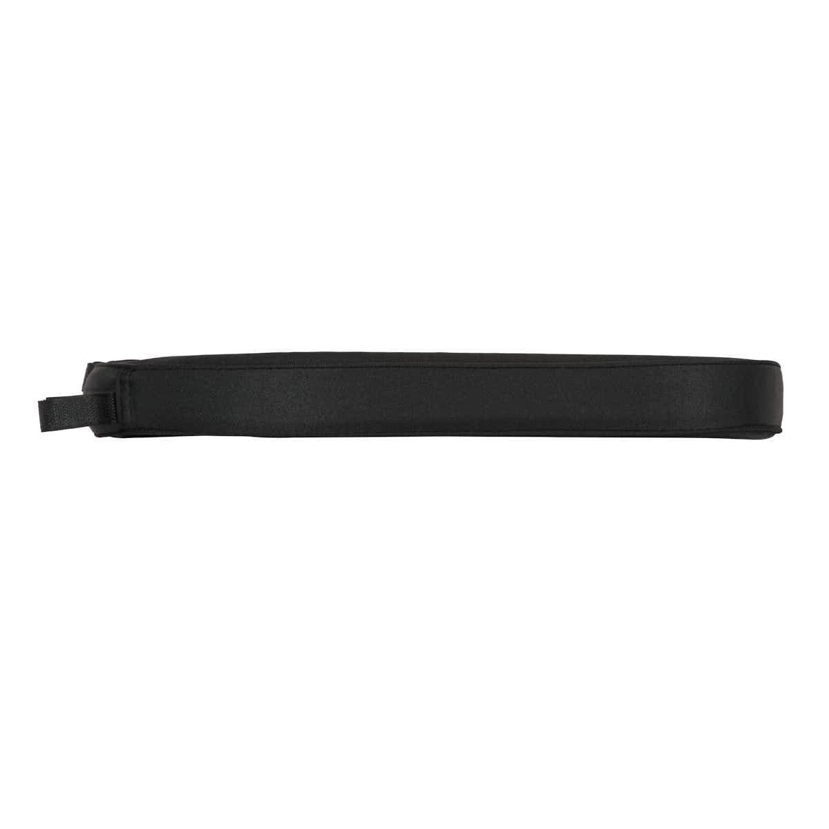 Chivari Black 1.6" Thick Cushion for BasicResin Cross Back or Willow Chairs with Velcro Strap CUSHSTRAPPBLK-AX