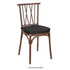 Chivari Black 1.6" Thick Cushion for BasicResin Cross Back or Willow Chairs with Velcro Strap CUSHSTRAPPBLK-AX